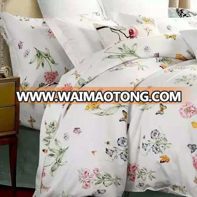 100 Polyester Brushed Microfiber Pigment Printed Bedding Set,Microfiber Duvet Cover Set